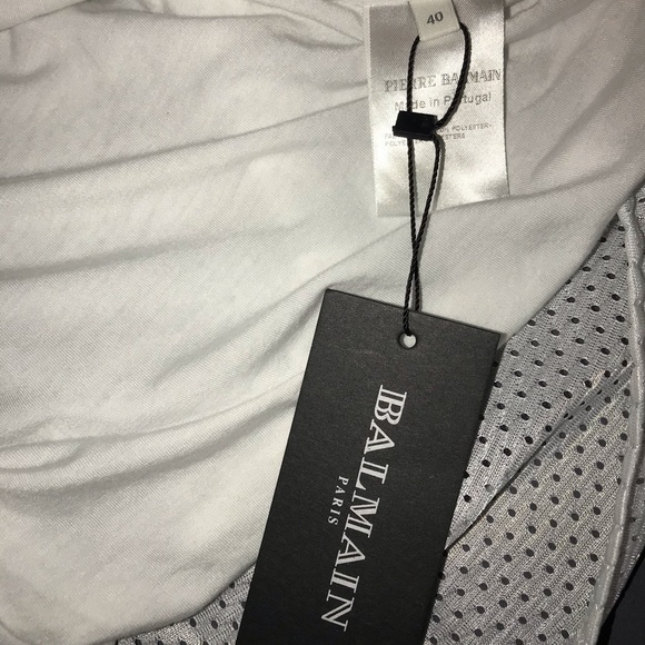 Pierre Balmain ribbed mesh top EU 40 US M/L New - Picture 6 of 6
